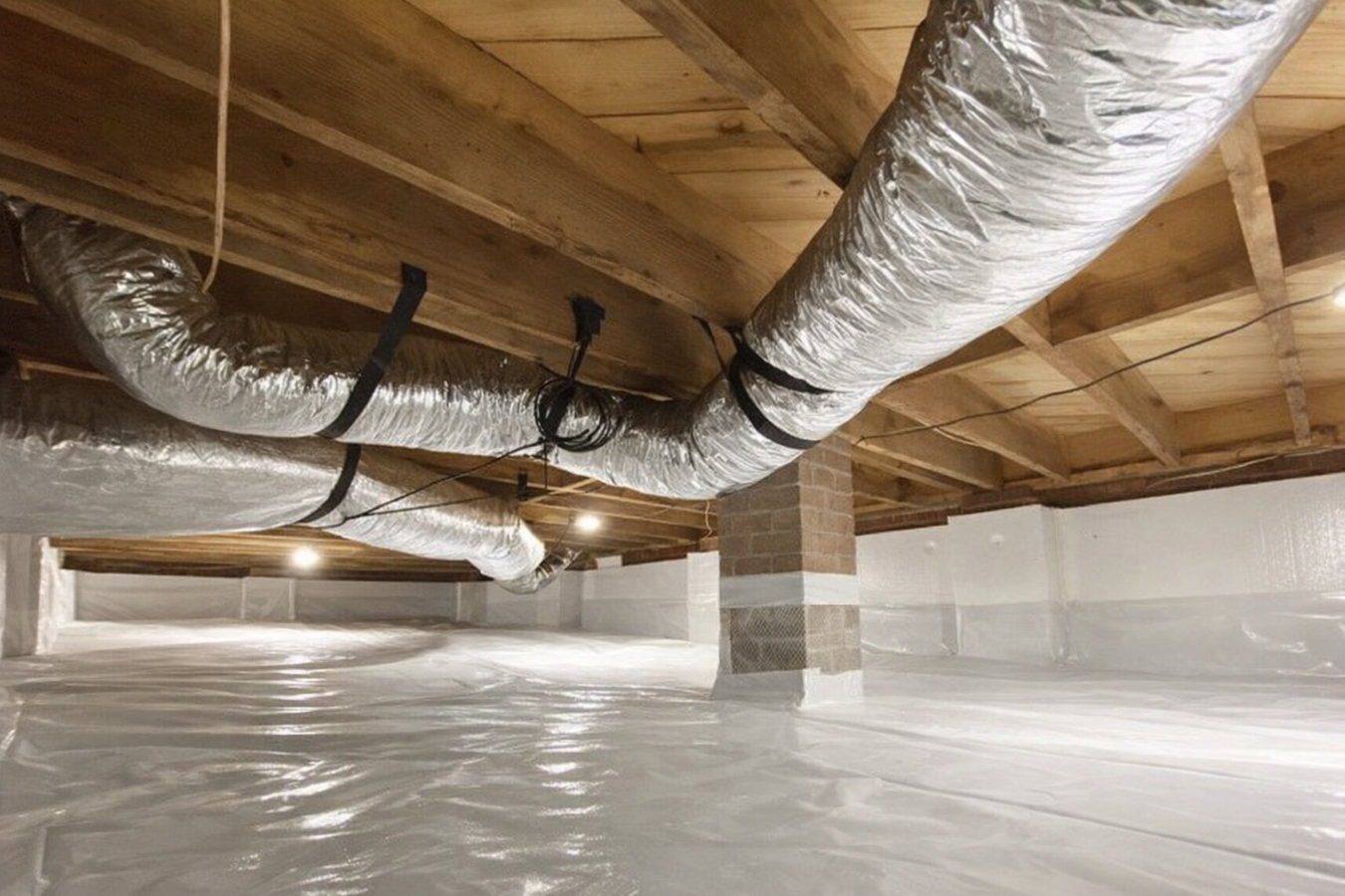 Vapor barrier installation in Klamath Falls, OR
